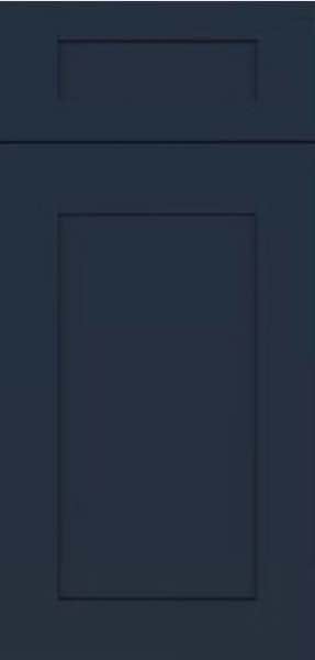 Blue Shaker cabinet door