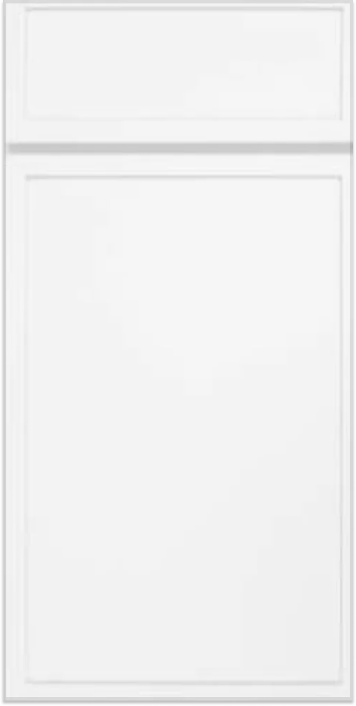 Matt white cabinet door
